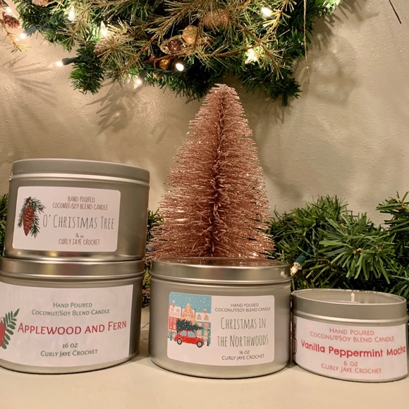 Hand Poured Christmas Candles (4 scent options) - Picture 2 of 7